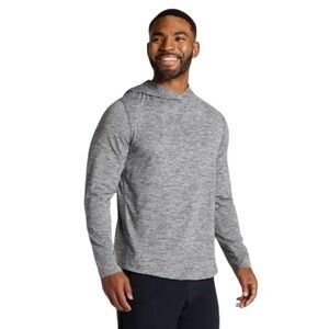 All in Motion Mens 3XL Dark Gray Heather Long Sleeve Hooded Performance T-Shirt